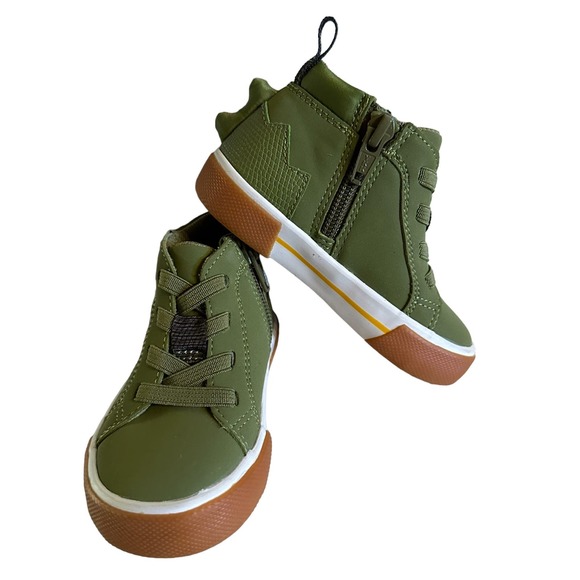 Cat & Jack Toddler Green Dinosaur Shoes Size 5 Like New - Picture 2 of 9